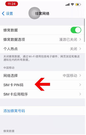 开原苹果14维修网分享如何给iPhone14的SIM卡设置密码 