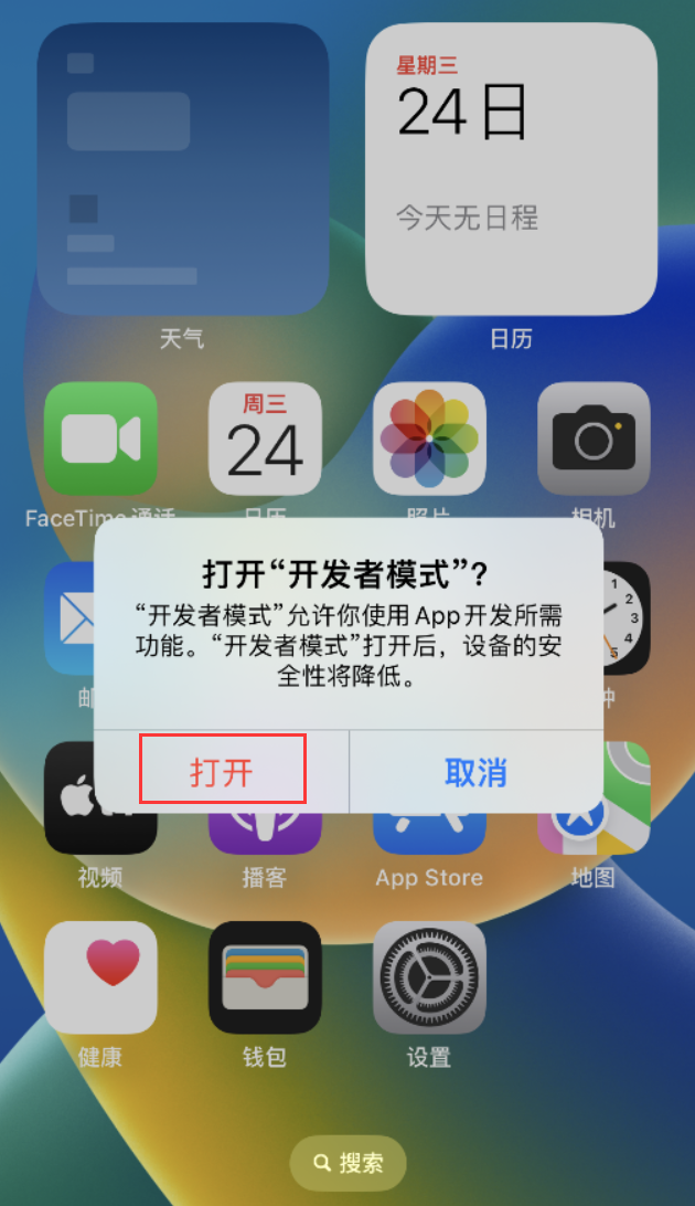 开原苹果手机维修分享如何打开开发者模式 